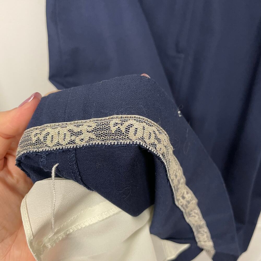 Lilly Pulitzer Wythe Navy Embellished Gold Beaded Shift Dress Size 00 - Picture 6 of 12